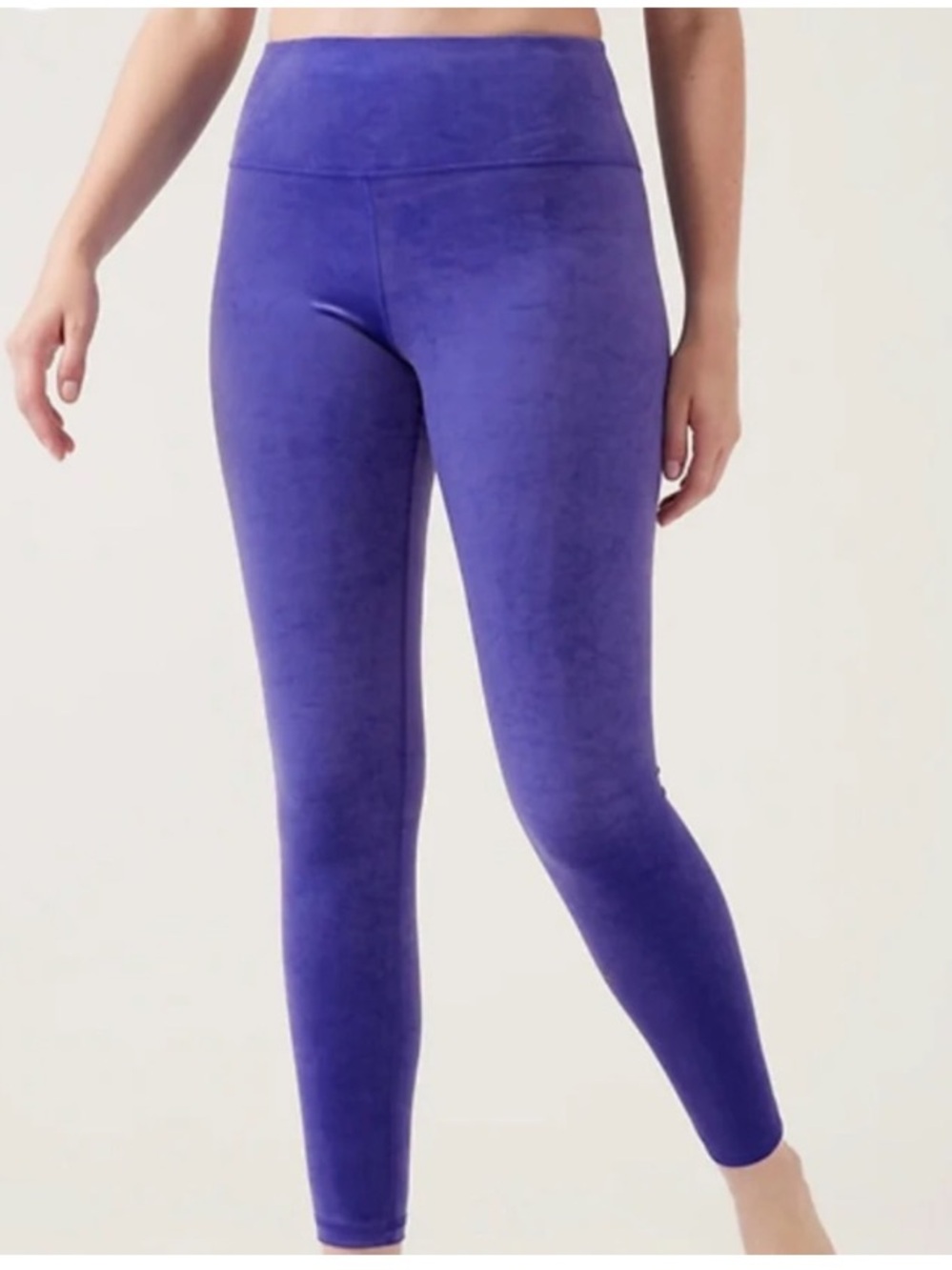 NWT ATHLETA Elation Velvet Tights Leggings Purple Small S
